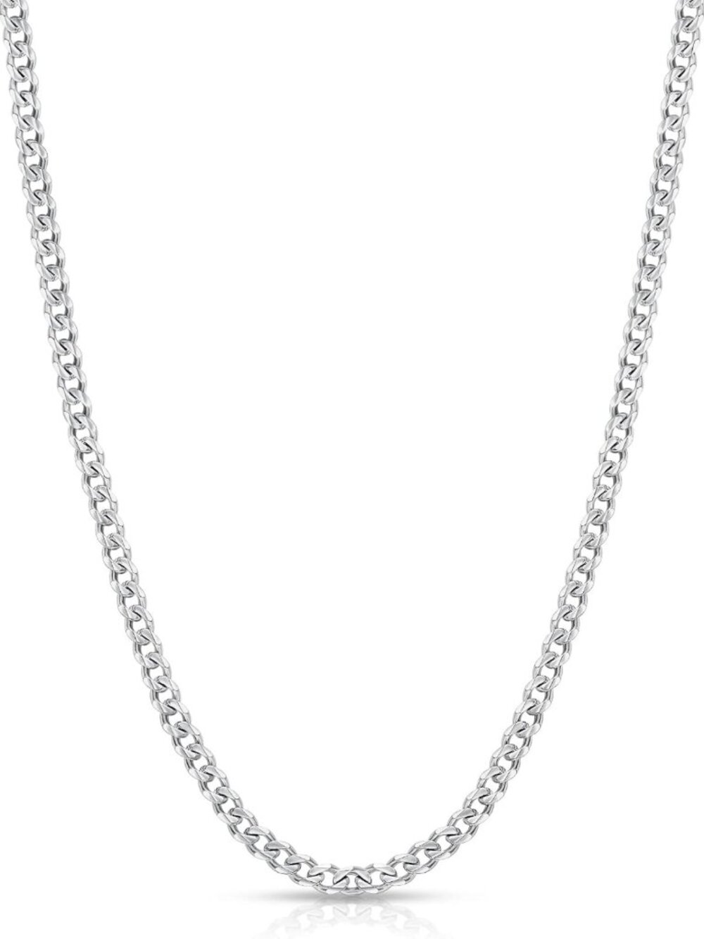 Stainless Steel Cuban Link Chain Necklace for Men & Women - 3.5mm Fashion